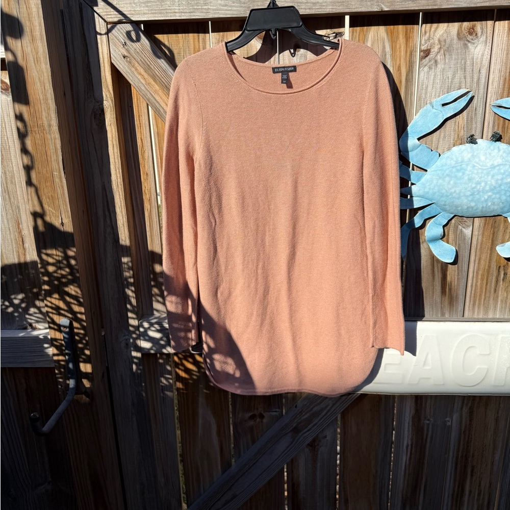 Eileen Fisher Soft Tan Knit Top